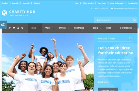 Charity Hub WordPress Theme .
